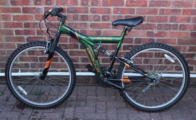 Apollo Outrage Full suspension Mountain Bike 20quot Frame, with free new Light Set and  Lock