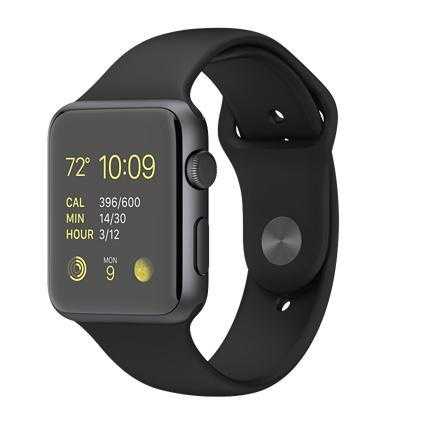 Apple 42 mm Sports Watch with Aluminum Case - Space GreyBlack