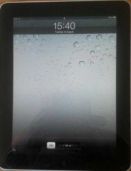 Apple IPad First Generation 16gb WiFi Model MB292B, Used but in VGC, No Screen Marks.