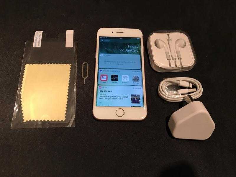 Apple iPhone 6S 16GB Rose Gold UNLOCKED Phone like new not a mark on it, Comes with accessories