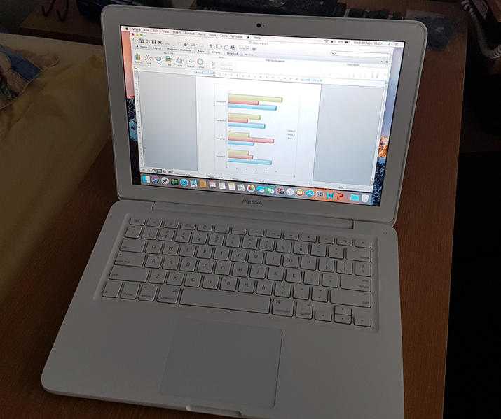 APPLE MACBOOK LAPTOP in white.