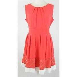 Apricot dress in coral. UK Size 14. Sleeveless dress. New