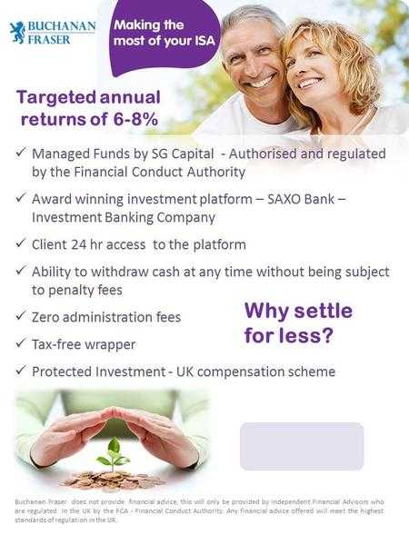 Are you happy with your ISA039s performance DONT SETTLE for less Achieve 6-8 Targeted Annual returns