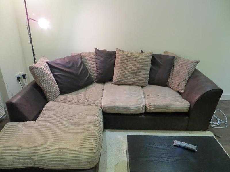 ARGOS Bailey leather effect jumbo right hand corner sofa for less than half the price