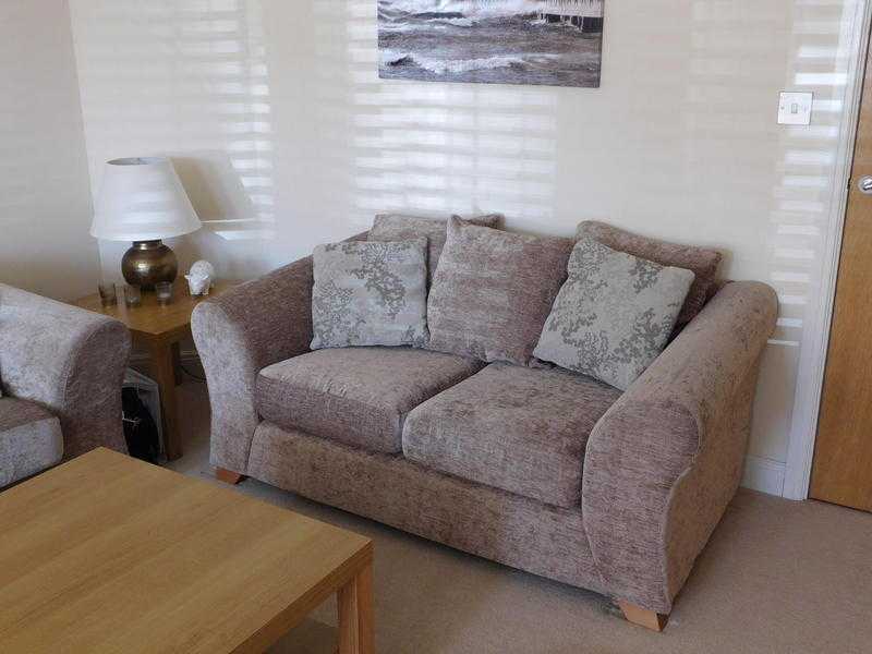 Argos Clara regular fabric sofa in mink, like new condition