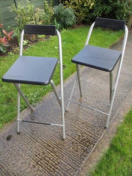 Argos Simple Value Theo Pair of Folding Bar Stools