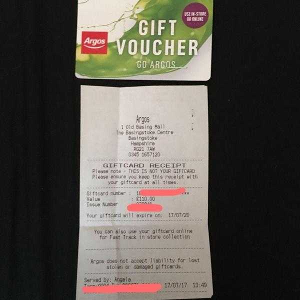 Argos voucher