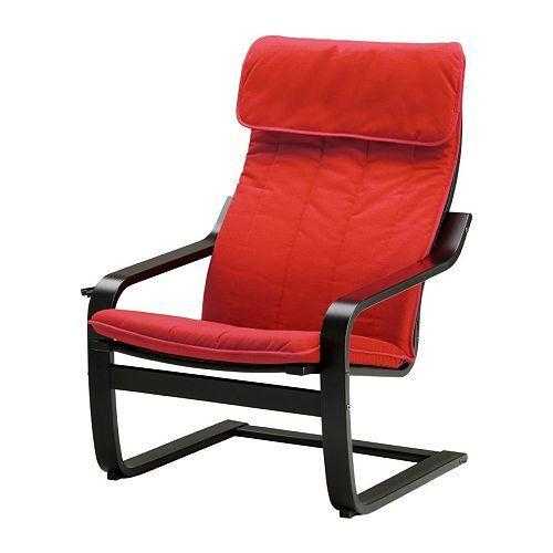 Armchair Pong black-brown frame and red cover