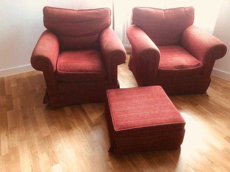 Armchairs and footstool