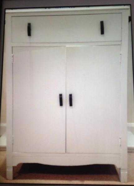 Art Deco Drawer and Cupboard Unit with internal shelf