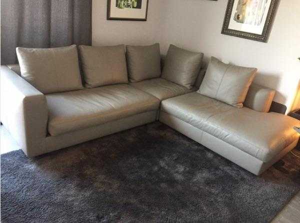 As new leather designer sofa