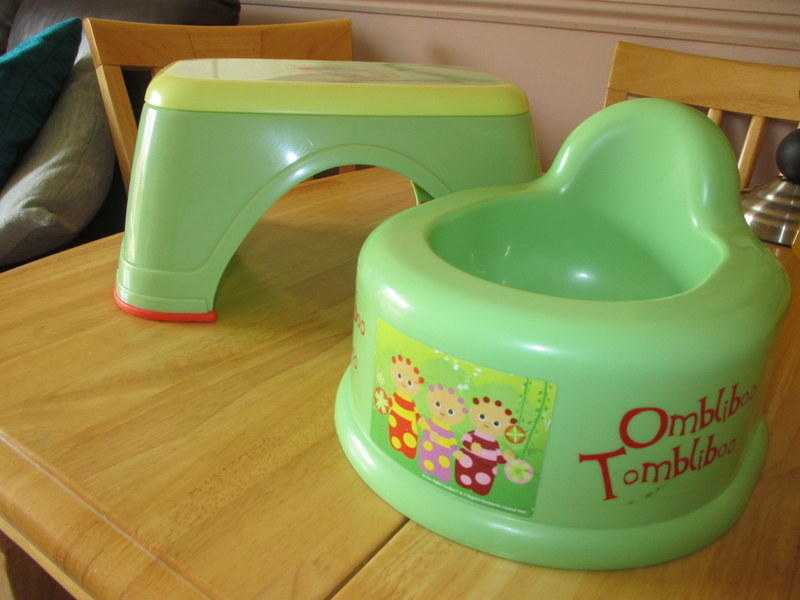 as new potty (in the night garden theme) and stool for reaching the sink.