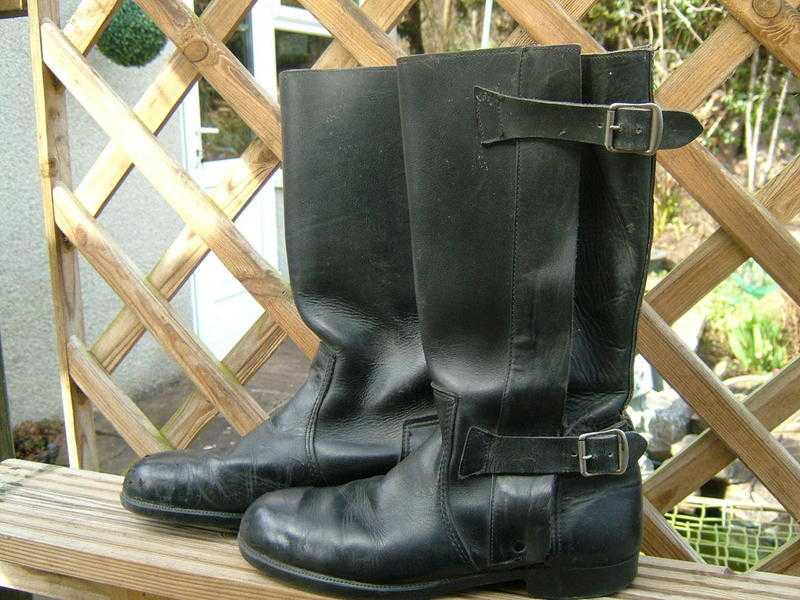 Ashmans 1974  approx  classic leather motorcycle boots