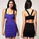 asos purple cut out dress