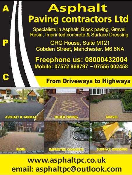 Asphalt Paving Contractors driveway specialists block paving tarmac resin imprinted concrete