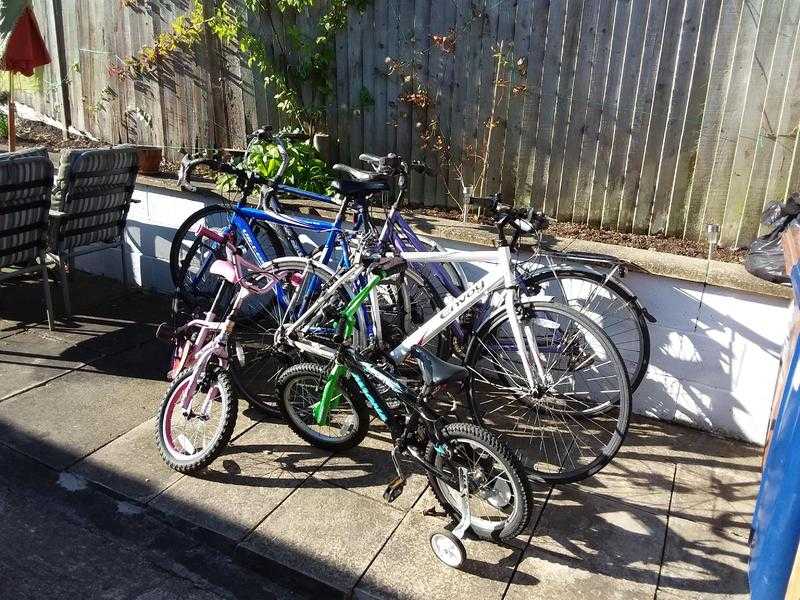 Assorted bikes