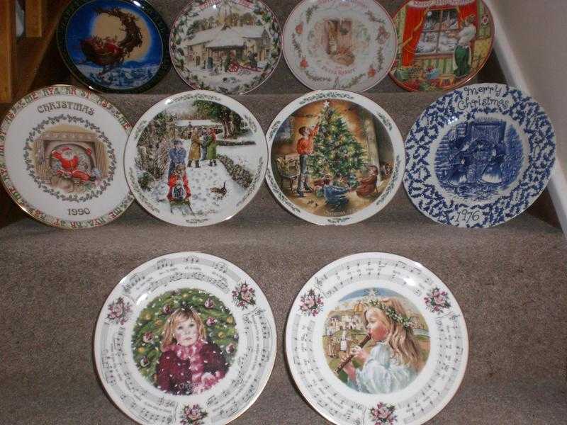 Assortment of 10 Christmas Plates