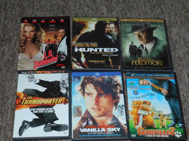 assortment of dvd movies