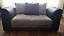 Aston 2 seater sofa black and grey