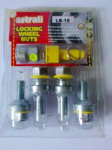 Astrali LB-19 locking wheel nuts  bolts, Motors Spares