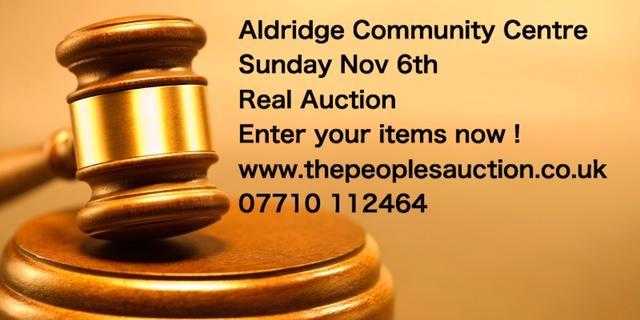 AUCTION Aldridge Sunday Nov 6th