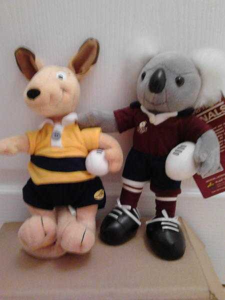 Australian Koala Reds and Kangeroo Wallabie - rugby soft toys