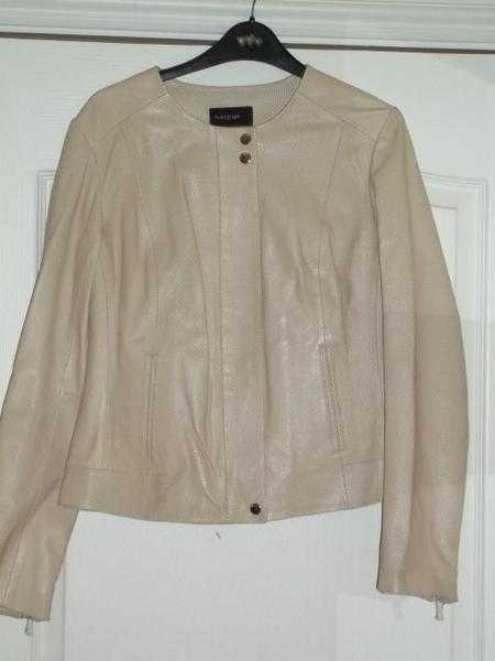 Autograph MampS brand new leather jacket cream