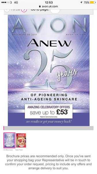 Avon beauty sales representative take a look on my brochure  Order on line take a look i sales betwe