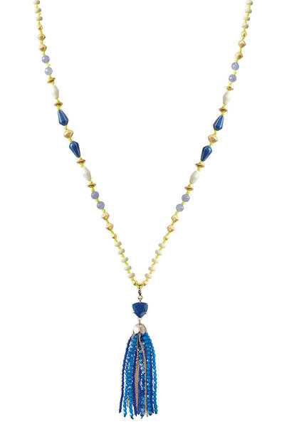 Azure Tassel Necklace