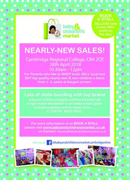 Baby amp Childrens Market Nearly New Sale - Cambridge