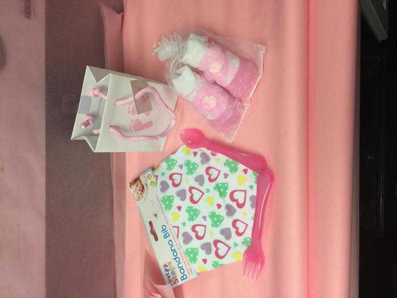 Baby gift bags with goodies