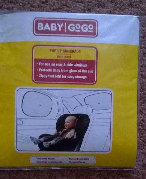 baby gogo pop up sunshade twin pack (new)