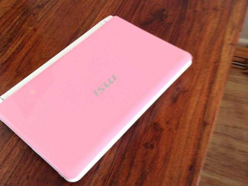 Baby pink laptop