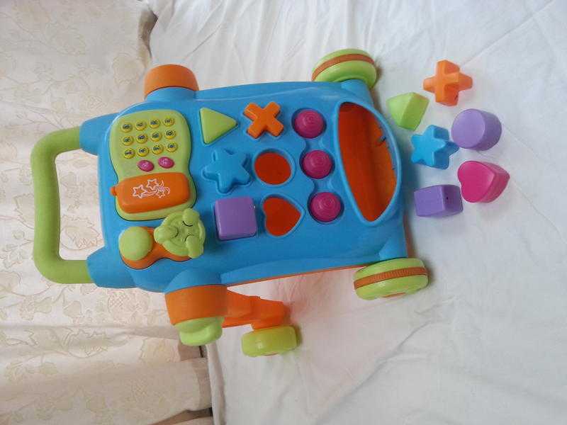 Baby walker with shape sorter