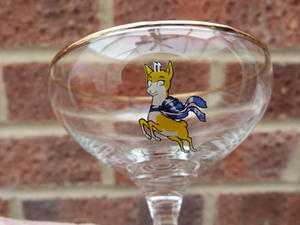 babycham cocktail glasses original 1960s 1970s ten items total