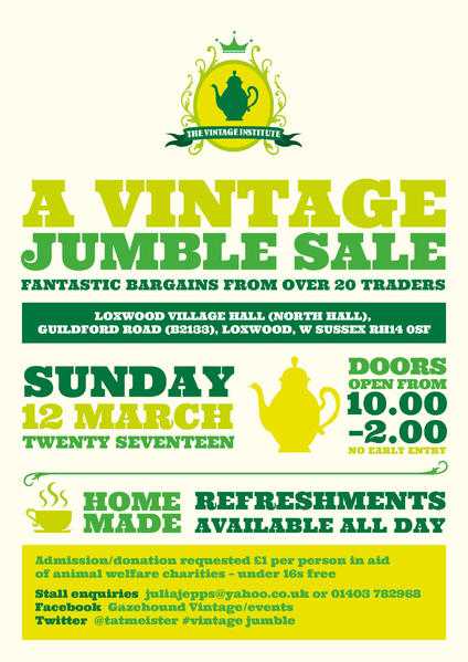 Back this Sunday 12 March - Fantastic Vintage Jumble Fair