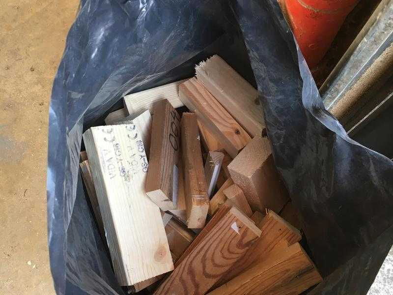 Bags of firewood for wood burners or chimeneas