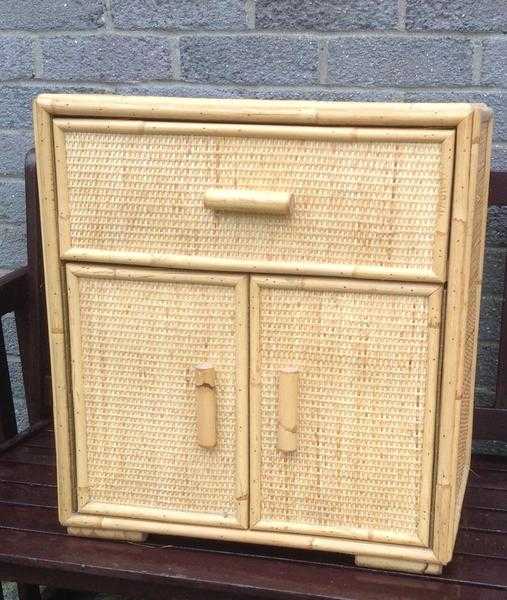 Bamboo unit with cupboard and drawer
