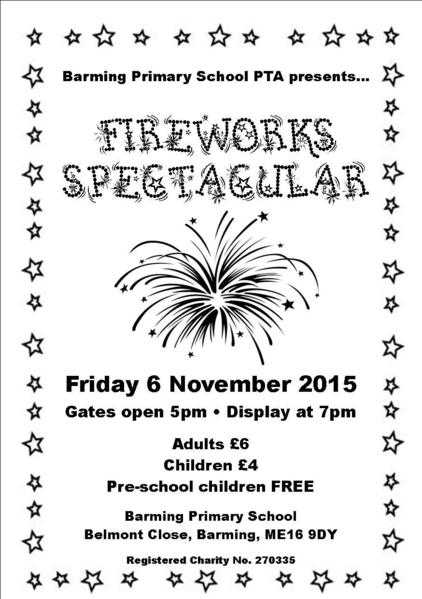 Barming Primary School FIREWORKS SPECTACULAR