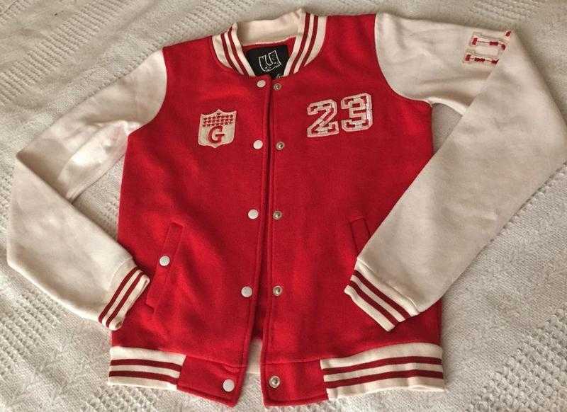 baseball ball jacket red and cream