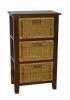 Basket Storage Unit Mahogany 3 Drawer