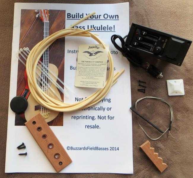 Bass Ukulele Kit by Buzzards Field Ukuleles