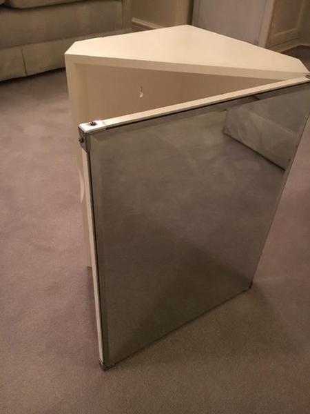 Bathroom Mirrored Corner Wall Cabinet