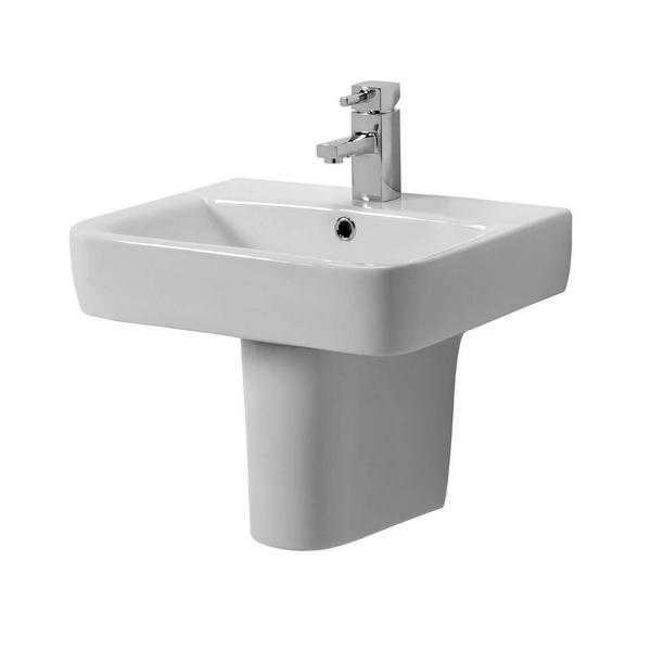 Bathroom sink with Semi-Pedestal