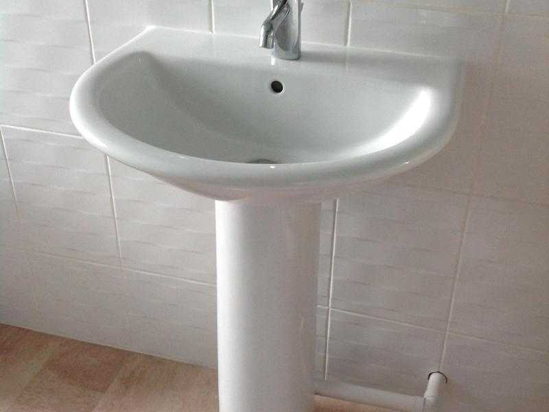 Bathroom wash basin and pedestal