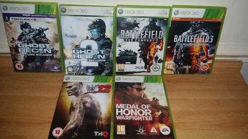 Battlefield premium Medal of Honor Ghost Recon W12 xbox360 6 games