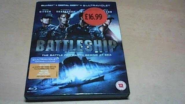 BATTLESHIP - BLU RAY - THE BATTLE FOR EARTH BEGINS AT SEA.