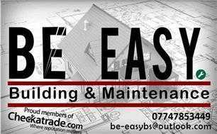 Be Easy Building amp Maintenance Services quot9.710 CHECKATRADE RATEDquot