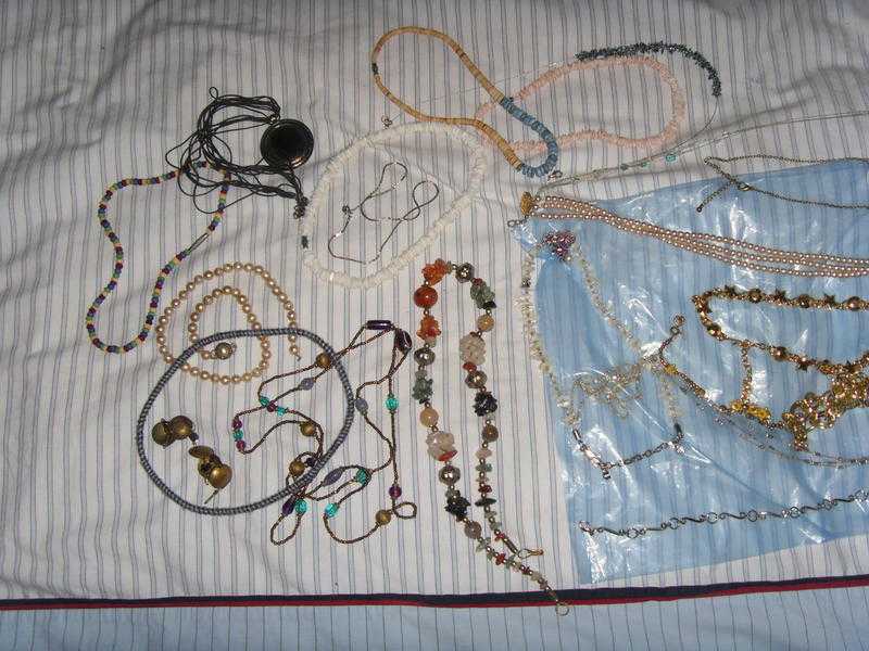 Beads and broken necklaces