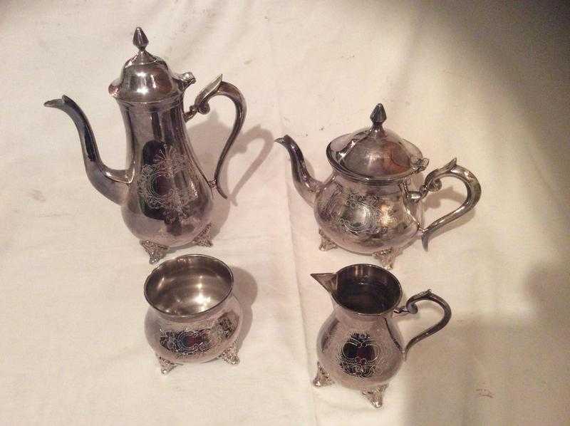 Beautiful antique silver plated tea and coffee set